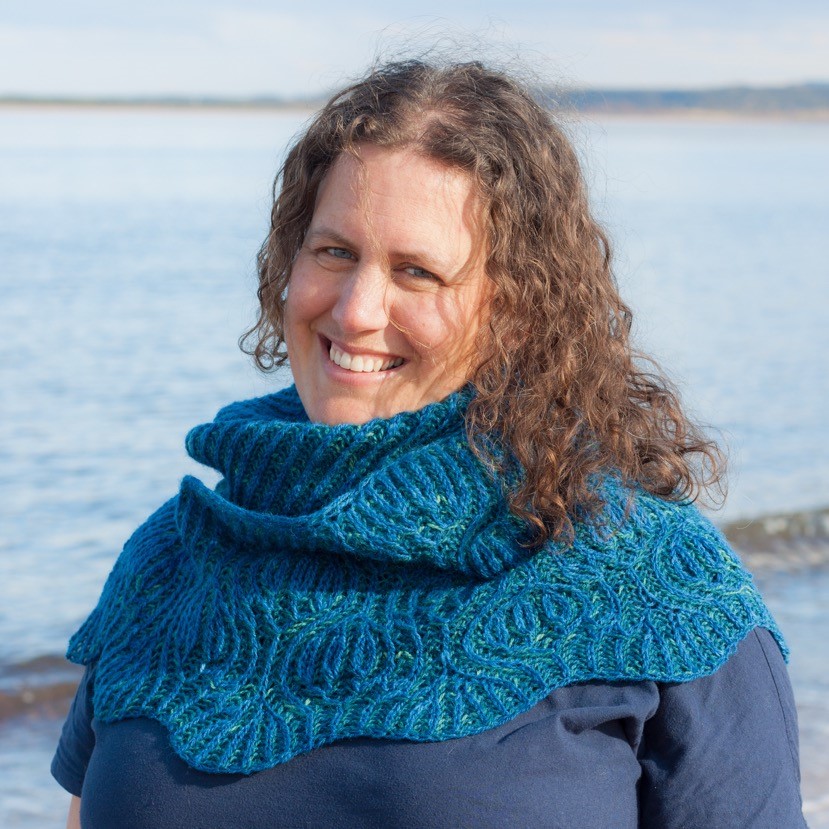 Erradale Shawl by Flutterbyknits in Black Isle Yarns Coulmore 4ply